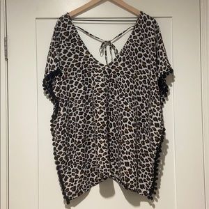Leopard swimsuit coverup size S